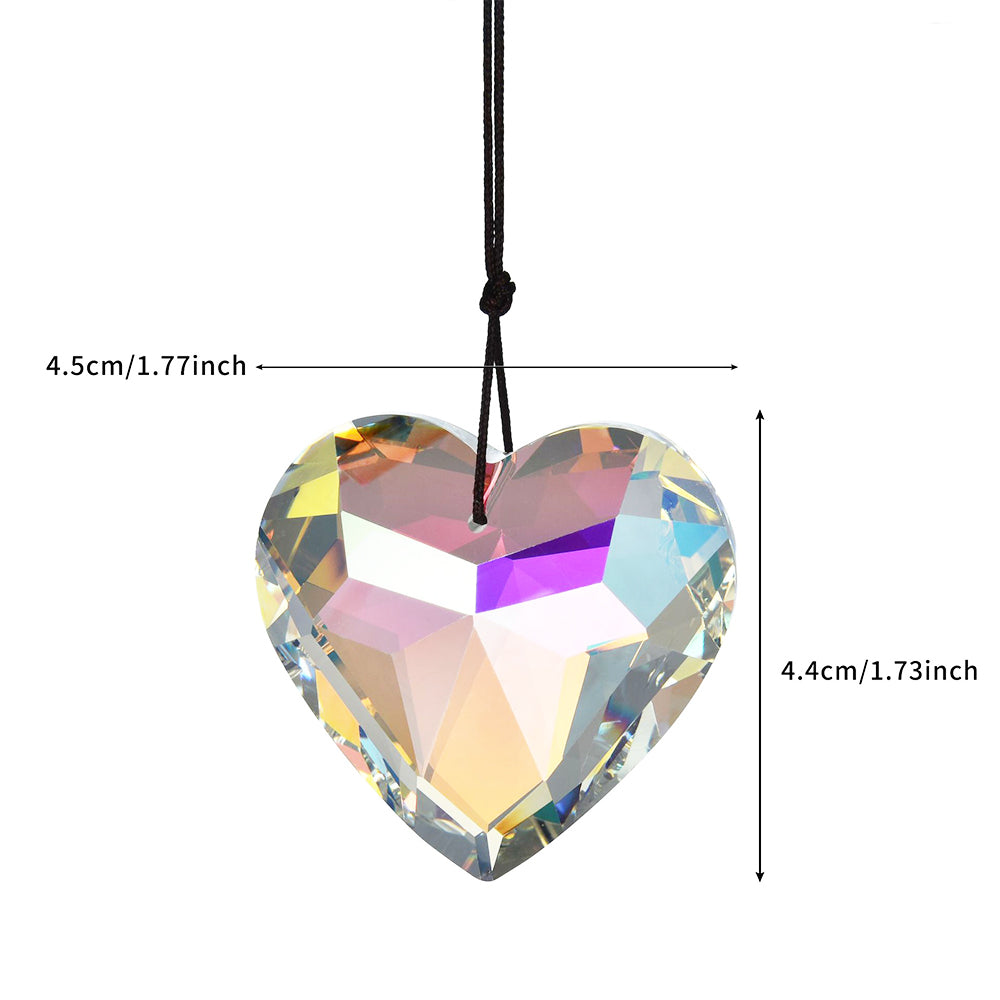 Heart Shaped Crystal Pendant Sun Catcher Wind Chime