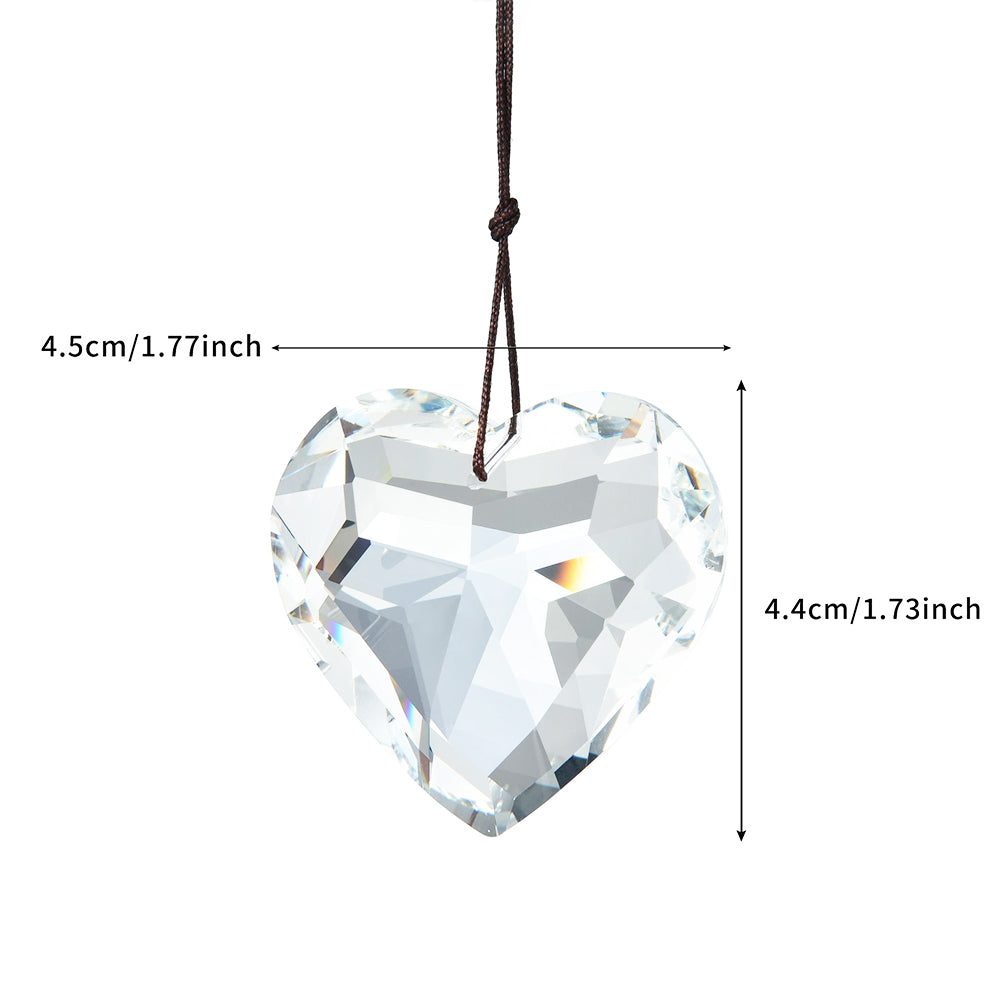 Heart Shaped Crystal Pendant Sun Catcher Wind Chime