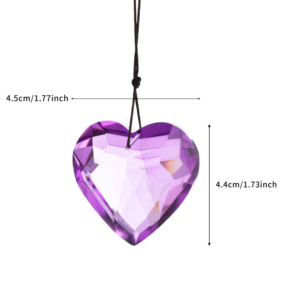 Heart Shaped Crystal Pendant Sun Catcher Wind Chime