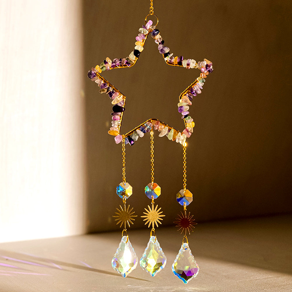 Five-pointed Star Sun Catcher Wind Chime