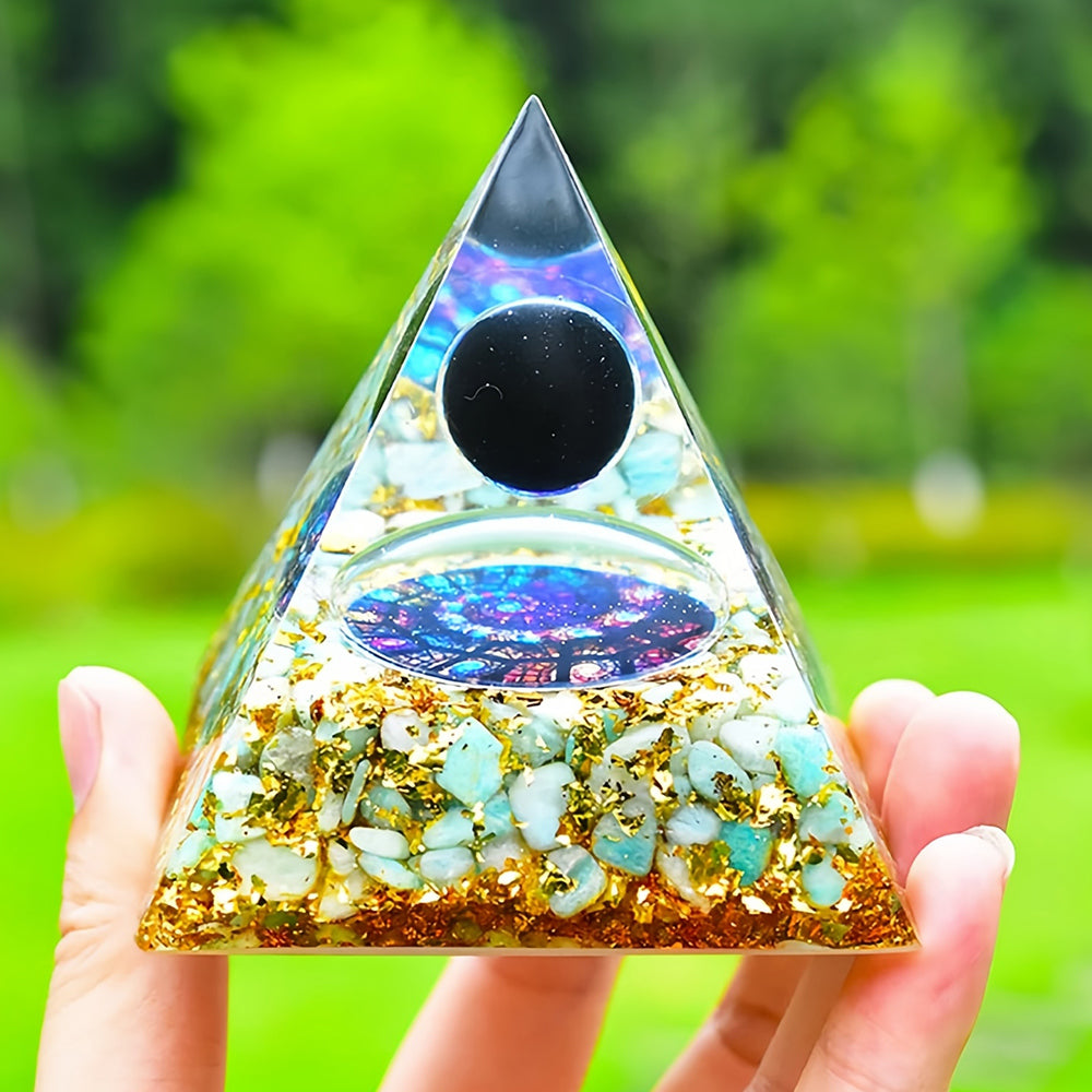 Turquoise Tiger Eye Orgone Pyramid