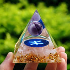 Amethyst with Rose Quartz Pisces Orgone Pyramid