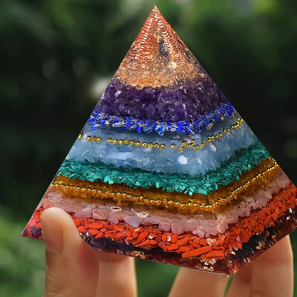 Natural Chakra Balance Orgone Pyramid