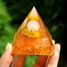 Rose Quartz Sphere Sun Stone Lotus Orgone Pyramid