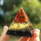 Red Jasper Black Tourmaline Tree Of Life Orgone Pyramid