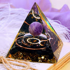 Amethyst Sphere With Obsidian Zodiac Taurus Orgone Pyramid