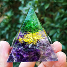 Malachite Charoite Tree Of Life Orgone Pyramid