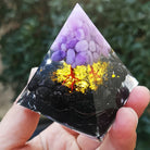 Purple Jade Obsidian Tree Of Life Orgone Pyramid