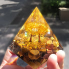 Tiger Eye Citrine Tree Of Life Orgone Pyramid