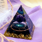 Amethyst Sphere With Obsidian Zodiac Pisces Orgone Pyramid