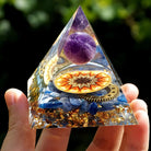 Amethyst with Lapis Lazuli Orgone Pyramid