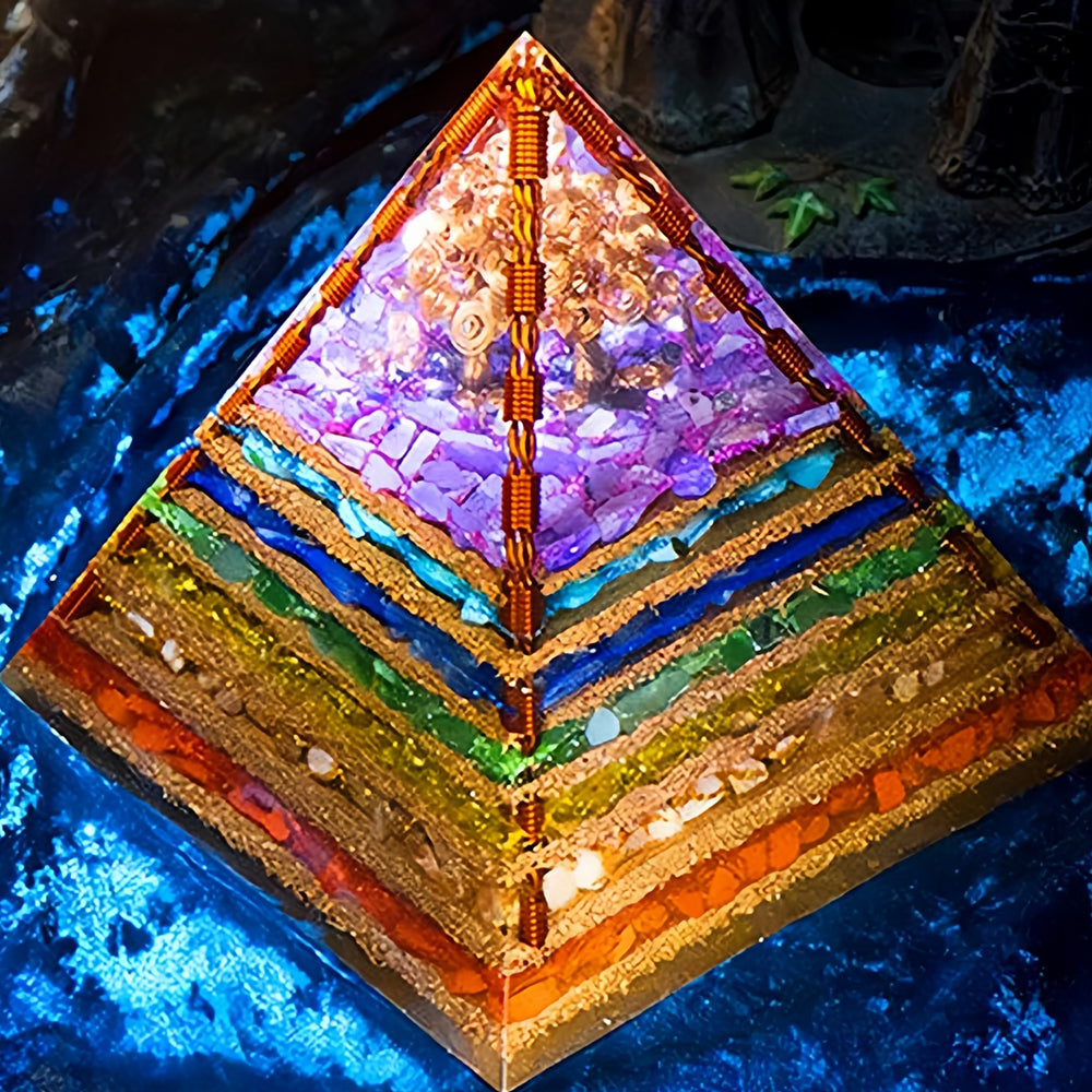 Chakra Tree Of Life Orgone Pyramid