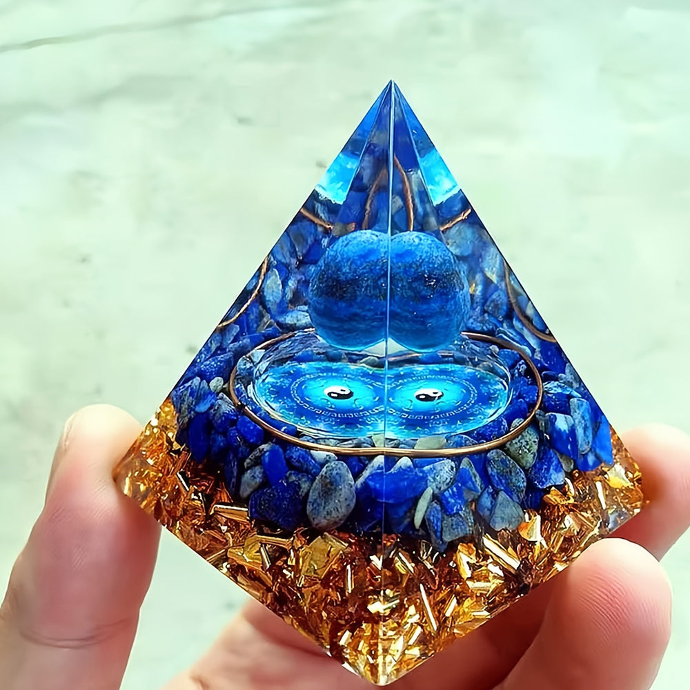 Natural Healing Lapis Lazuli Orgone Pyramid