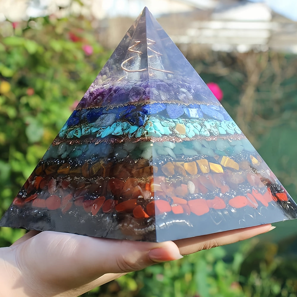 Natural Chakra Peaceful Orgone Pyramid