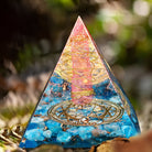 Red Quartz with Lapis Lazuli Orgone Pyramid