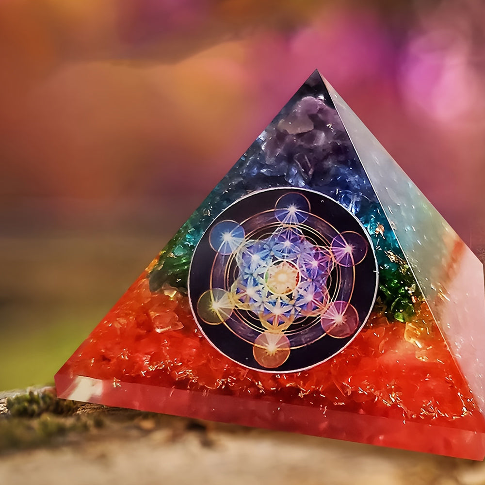 Natural Crystal Healing Orgone Pyramid