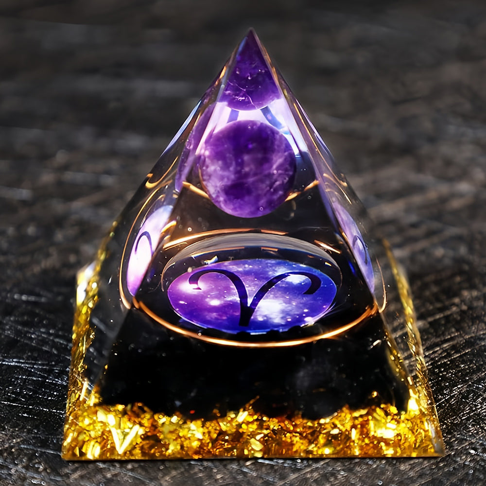 Amethyst Ball Obsidian Gravel Zodiac Aries Orgone Pyramid