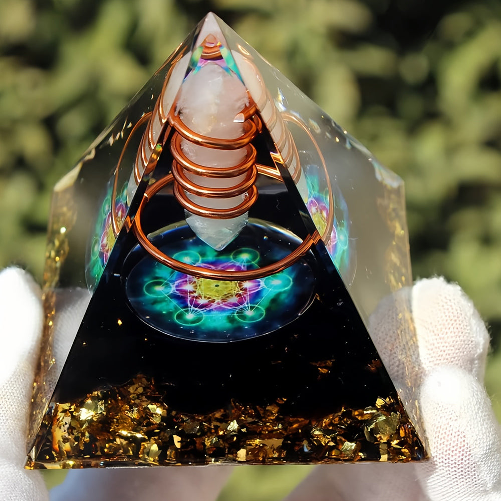 Large Metatron's Cube 15cm BIGsize Orgonite Reiki shops Healing Energy Powerful Orgone Generator Protection Natural Turquoise crystal Power disc