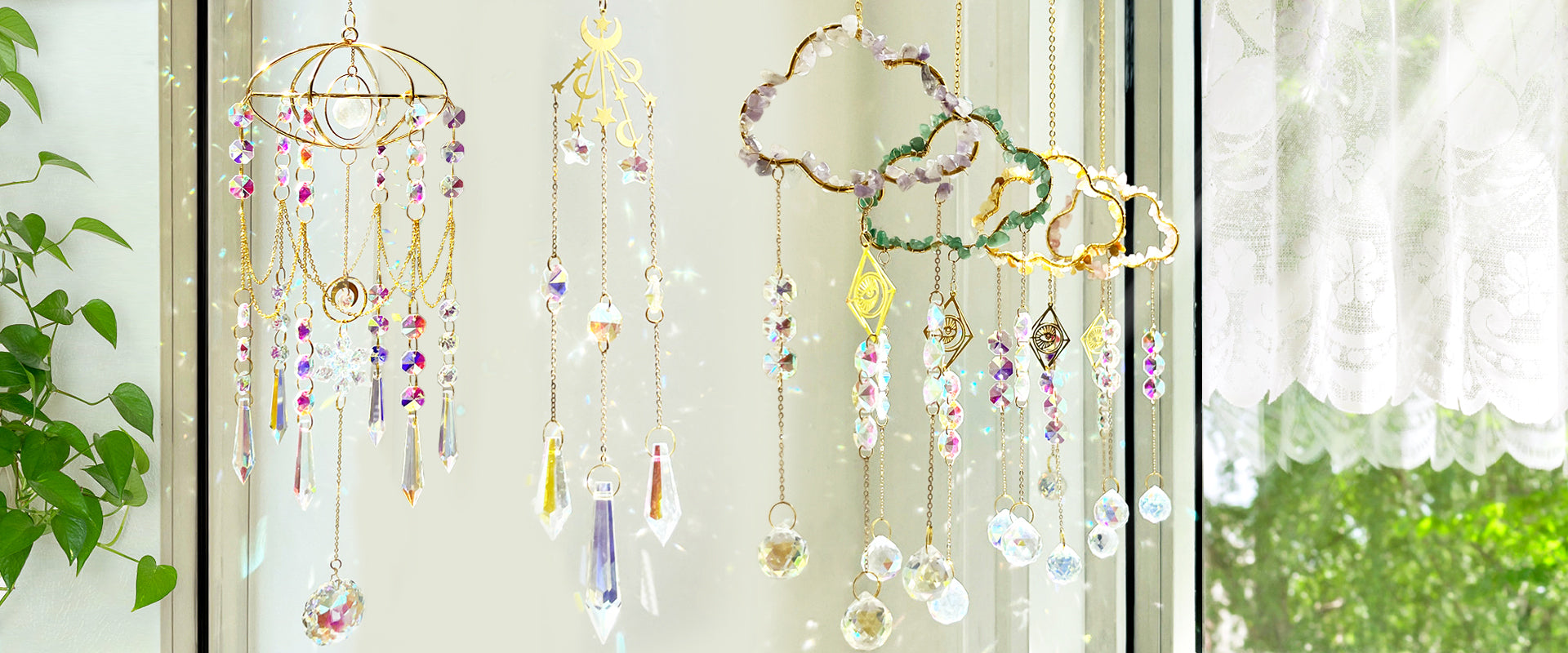 Sun Catcher Wind Chime Banner